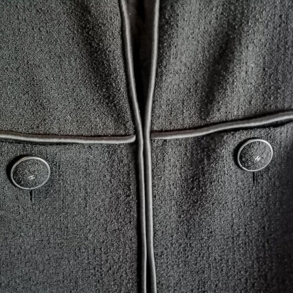 Chanel Fall 2015 Black Wool Tweed Silk Jacket - Picture 6 of 13